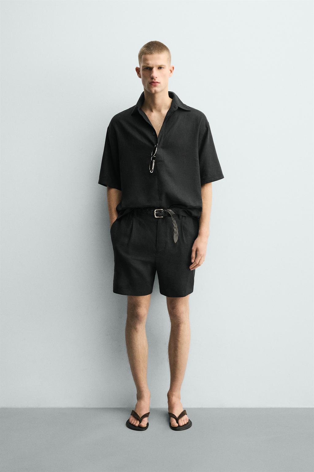 VISCOSE BERMUDA SHORTS