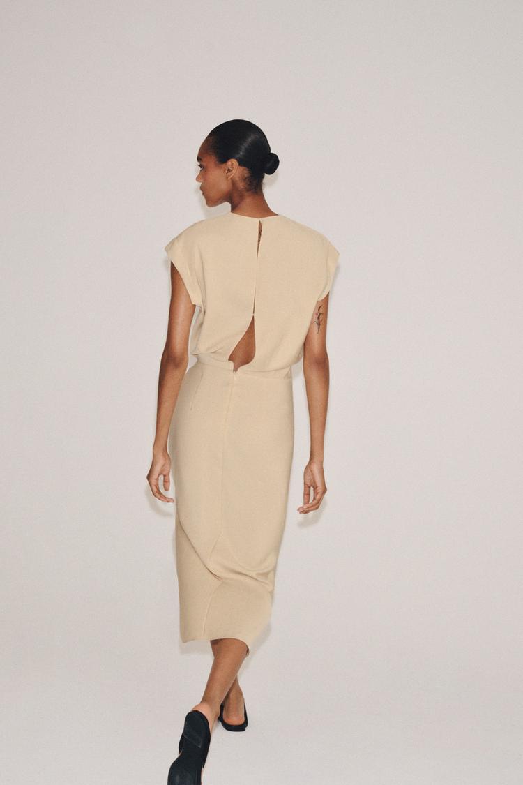 MIDI DRESS WITH RUFFLES