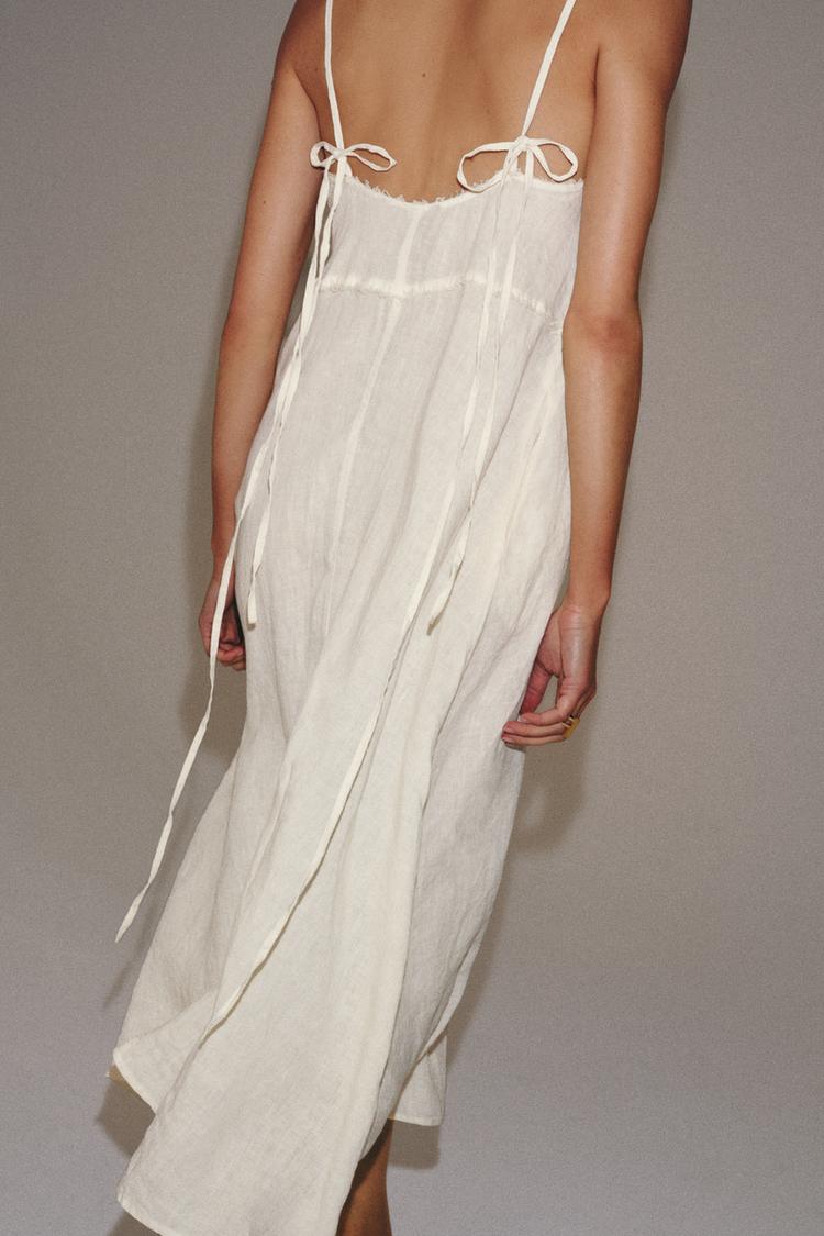 LINEN MIDI DRESS